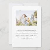 Chique esthetische typografie Modern Afstuderen Aankondiging (Achterkant)