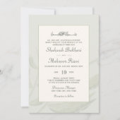 Chique esthetische Waterverf islamitische bruiloft Kaart (Voorkant)