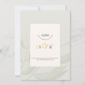 Chique esthetische Waterverf islamitische bruiloft Kaart (Achterkant)