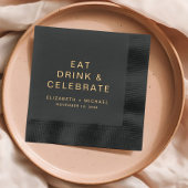 Chique Eten Drinken Vier Bruiloft Folie Servetten