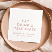 Chique Eten Drinken Vier Bruiloft Folie Servetten