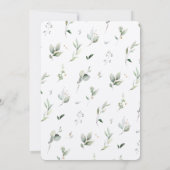 Chique Eucalyptus en gouden bruids douche uitnodig Kaart (Achterkant)