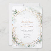 Chique Eucalyptus Faux Gold Glitter Vrijgezellenfe Kaart (Voorkant)