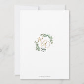 Chique Eucalyptus groen goud geometrische bruiloft Kaart (Achterkant)