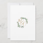 Chique Eucalyptus groen goud geometrische bruiloft Kaart (Achterkant)