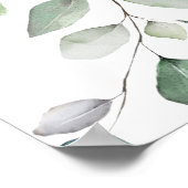 Chique Eucalyptus Groene Bruiloft Welkom Bord  Poster (Hoek)