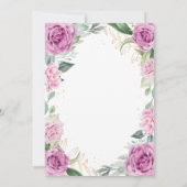 Chique Eucalyptus Paarse Rozen Nuestra Boda Bruilo Kaart (Achterkant)