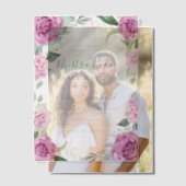 Chique Eucalyptus Paarse Rozen Nuestra Boda Bruilo Vellum Uitnodigingen (Offset (Koppel))