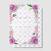 Chique Eucalyptus Paarse Rozen Nuestra Boda Bruilo Vellum Uitnodigingen (Offset (Uitnodiging))