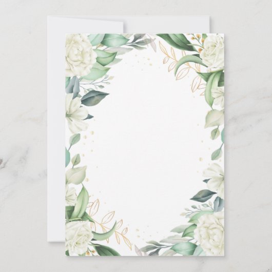 Chique eucalyptus witte rozen islamitische moslim kaart (Achterkant)