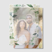 Chique eucalyptus witte rozen nuestra boda bruilof vellum uitnodigingen (Offset (Koppel))