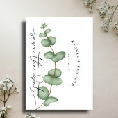 Chique eucalyptus zwart-wit foto save the date