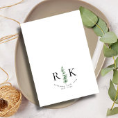 Chique Eucalyptus Zwart & Wit Minimalistische Brui Kaart