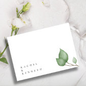 Chique Eucalyptus Zwart & Wit Minimalistische Brui RSVP Kaartje