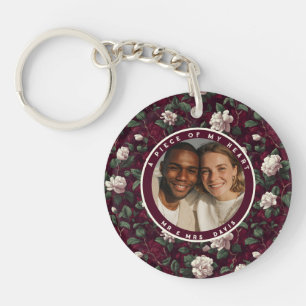 Chique familiefoto Gardenias Bloem Sleutelhanger