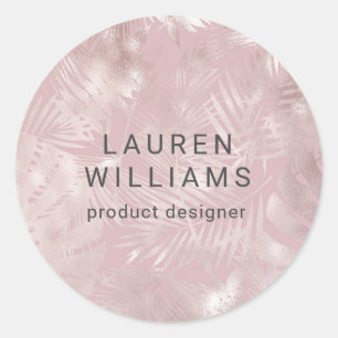 Chique Faux folie roos Goud Elegant Monogram Ronde Sticker