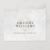 Chique Faux Gold Edelsteen Sieraden Designer Brief