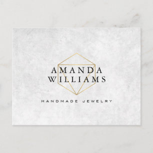 Chique Faux Gold Edelsteen Sieraden Designer Brief Briefkaart