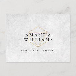 Chique Faux Gold Edelsteen Sieraden Designer Brief Briefkaart