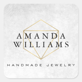 Chique Faux Gold Edelsteen Sieraden Designer Stick Vierkante Sticker