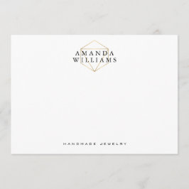 Chique Faux Gold Edelsteen Sieraden Platte Note Ka Notitiekaartje