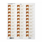 Chique Faux Gold Foil Confetti Afstuderen Foto Etiket (Full Sheet)