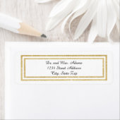 Chique Faux Gold Glitter Trim - Adreslabel Etiket (Insitu)