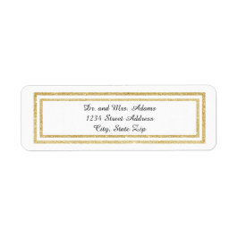 Chique Faux Gold Glitter Trim - Adreslabel Etiket