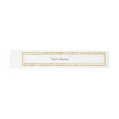Chique Faux Gold Glitter Trim - Belly Band Uitnodigingen Wikkel (Vlak)