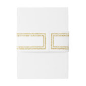 Chique Faux Gold Glitter Trim - Belly Band Uitnodigingen Wikkel (Achterkant Voorbeeld)