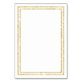 Chique Faux Gold Glitter Trim - Receptie invoegen Kaart (Achterkant)