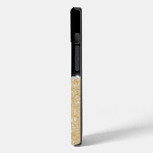 Chique faux Gold Glitter Zwart & Parel Monogram Case-Mate iPhone Case (Achterkant / Links)