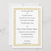 Chique Faux Gold Glittered Trim - 5x7 bruiloft uit Kaart (Voorkant)