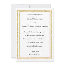 Chique Faux Gold Glittered Trim - 5x7 bruiloft uit