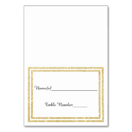 Chique Faux Gold Glittered Trim - Escort Kaart