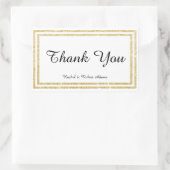 Chique Faux Gold Glittered Trim - Rechthoek Sticke Rechthoekige Sticker (Tas)