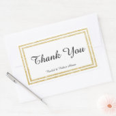 Chique Faux Gold Glittered Trim - Rechthoek Sticke Rechthoekige Sticker (Envelop)