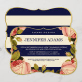 CHIQUE FAUX GOUD | BOTANISCH VRIJGEZELLENFEEST INV KAART (Voorkant / Achterkant)