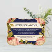 CHIQUE FAUX GOUD | BOTANISCH VRIJGEZELLENFEEST INV KAART (Staand voorkant)