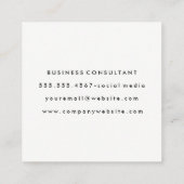 Chique Faux Goud Geborsteld Glamour Vierkante Visitekaartje (Achterkant)