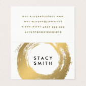 Chique Faux Goud Geborsteld Visitekaartje (Buitenkant ongevouwen)