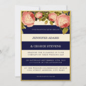 CHIQUE FAUX GOUD | ROOS BRUILOFT UITNODIGING (Voorkant)