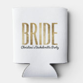 Chique Faux Gouden Bruid Bachelorette Party Blikjeskoeler (Achterkant)