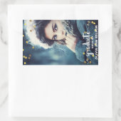 Chique Faux Gouden Folie Confetti Foto Afstuderen Rechthoekige Sticker (Tas)