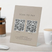 Chique Faux Kraft Business 2 Apps Scannen om te be Reclamebord Met Voetstuk (Insitu)