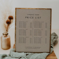 Chique Faux Kraft Business Services prijslijst