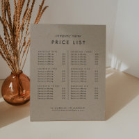 Chique Faux Kraft Business Services prijslijst