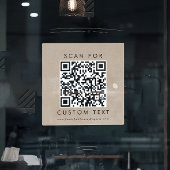 Chique Faux Kraft Typografie Zakelijk Aangepaste Q Raamsticker