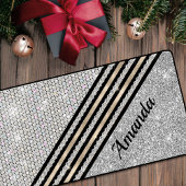 Chique faux kristal en zilveren glitter girly bureaumat