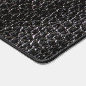 Chique Faux zwart leer met monogram Bureaumat (Hoek)